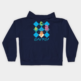 eight bit argyle Kids Hoodie